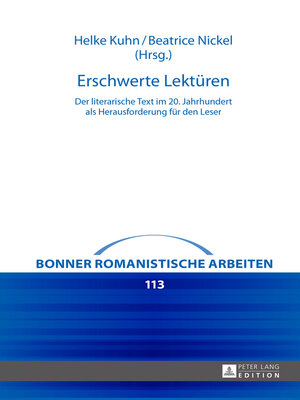 cover image of Erschwerte Lektüren